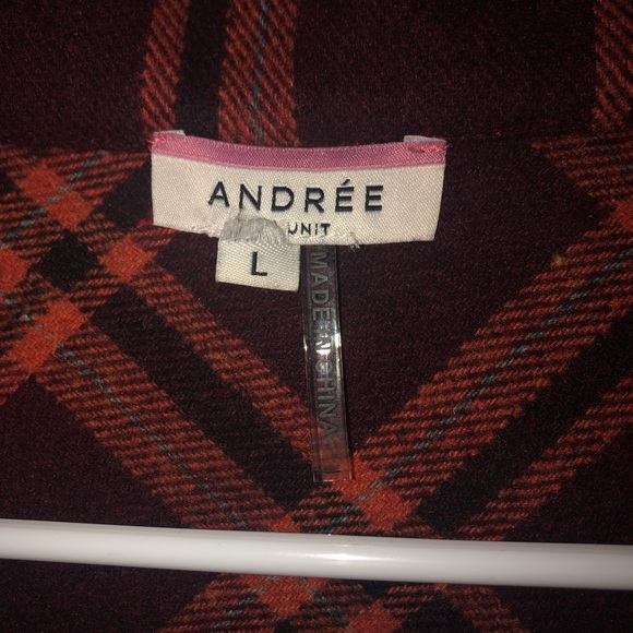 Plaid 1/4 zip pullover lightweight jacket/top size large - Picture 2 of 3